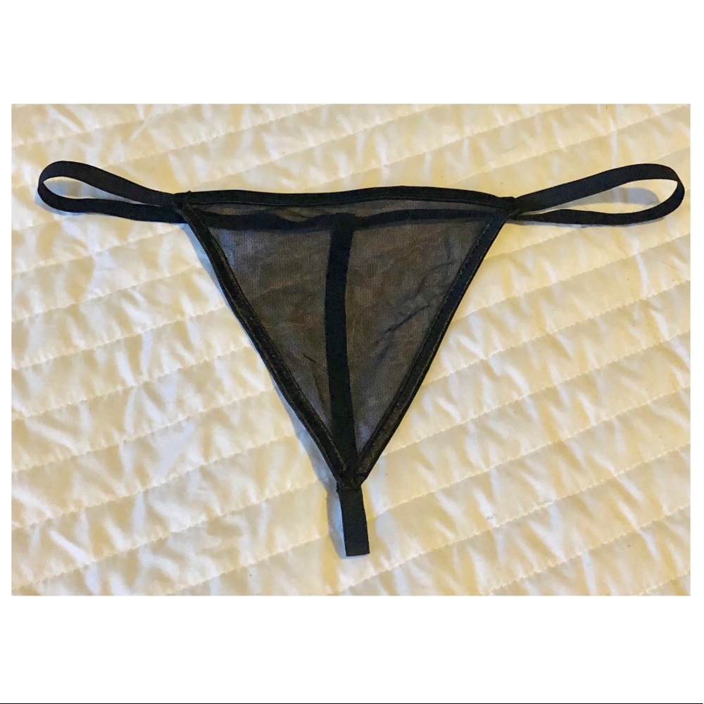 Exotic Dancer/Stripper Mesh Black G-string